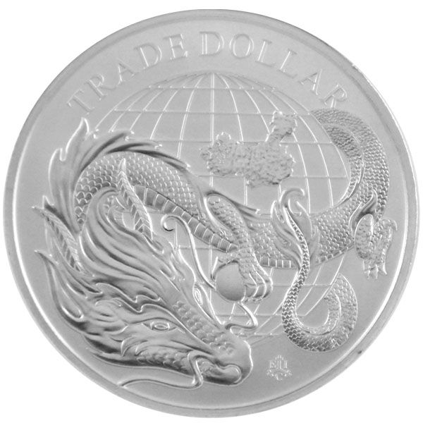 1 Oz Silber - St. Helena - Modern Chinese Trade Dollar 2021